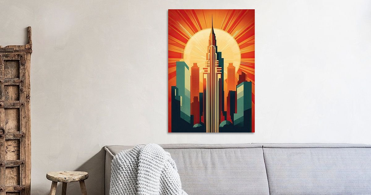 Art Deco New York Print Wall Art on canvas, poster and more